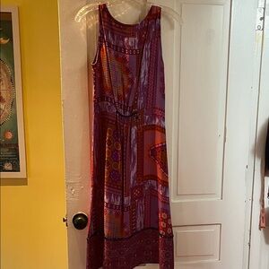 Petro Zillia Purple and Orange Maxi Dress